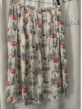 Disney Cath Kidston Mickey Mouse London Icons Skirt Size 16